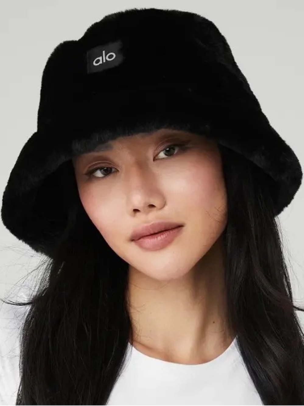ALO Yoga Black Faux Fur Bucket Hat 🖤